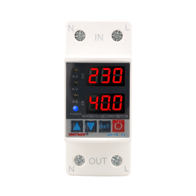 Adjustable Self-resetting Intelligent Over-voltage and Under-voltage Protector 220V AC