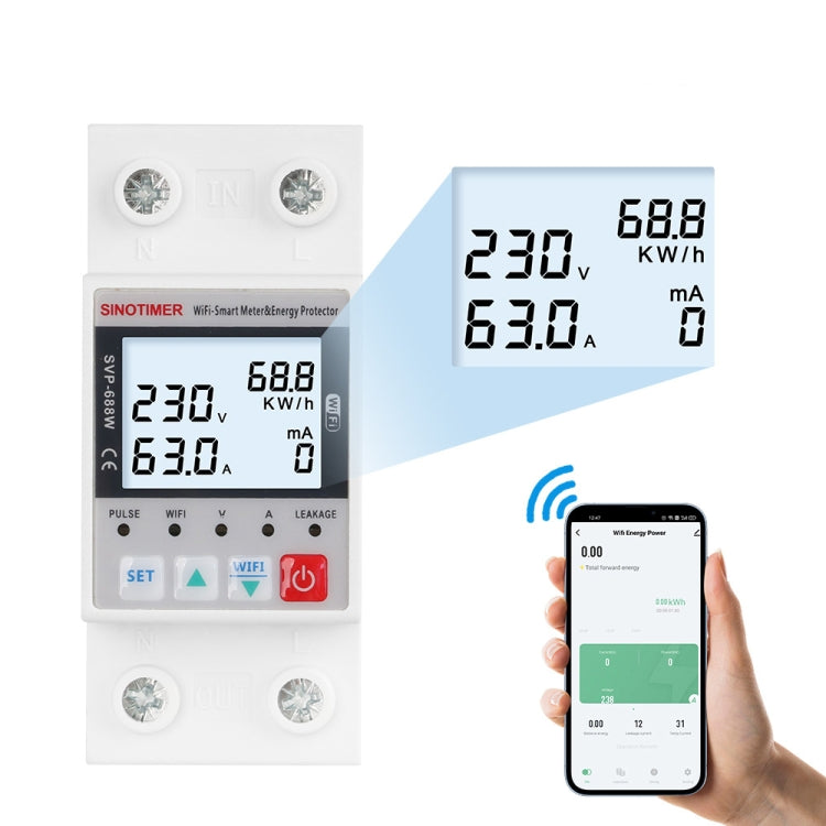 TUYA APP WiFi Smart Circuit Breaker Over Under Voltage Protector Reluova