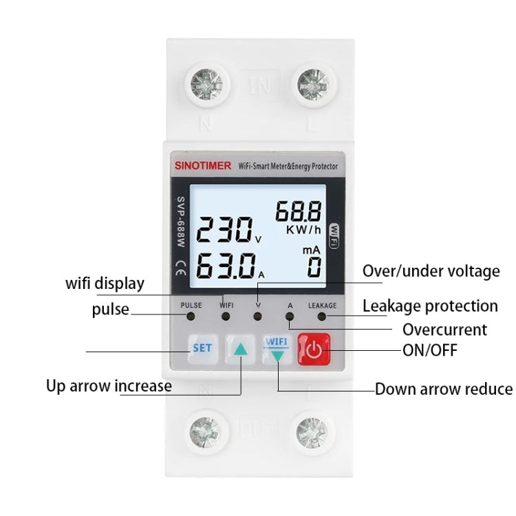 TUYA APP WiFi Smart Circuit Breaker Over Under Voltage Protector Reluova