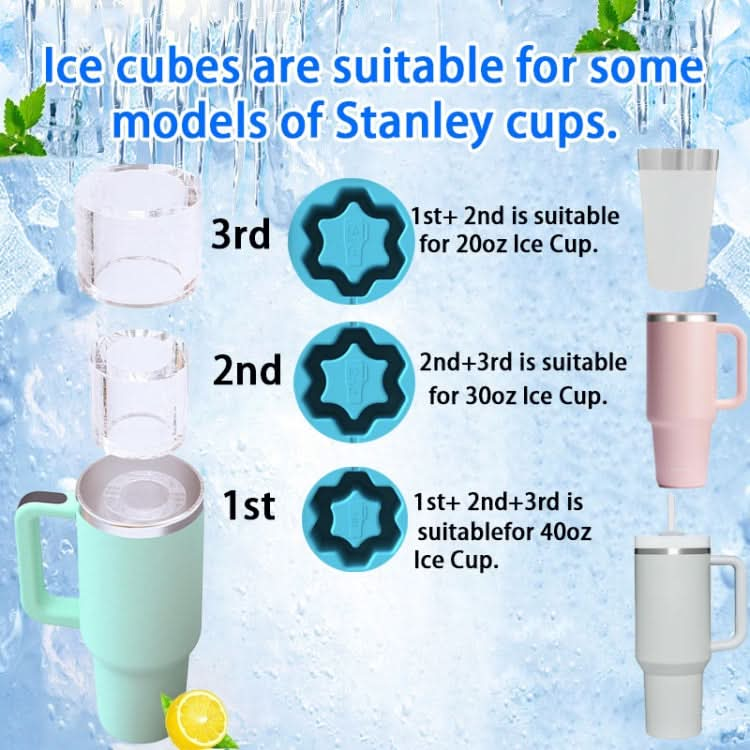 For Stanley Silicone Ice Compartment Large Capacity Ice Mould With Lid Reluova