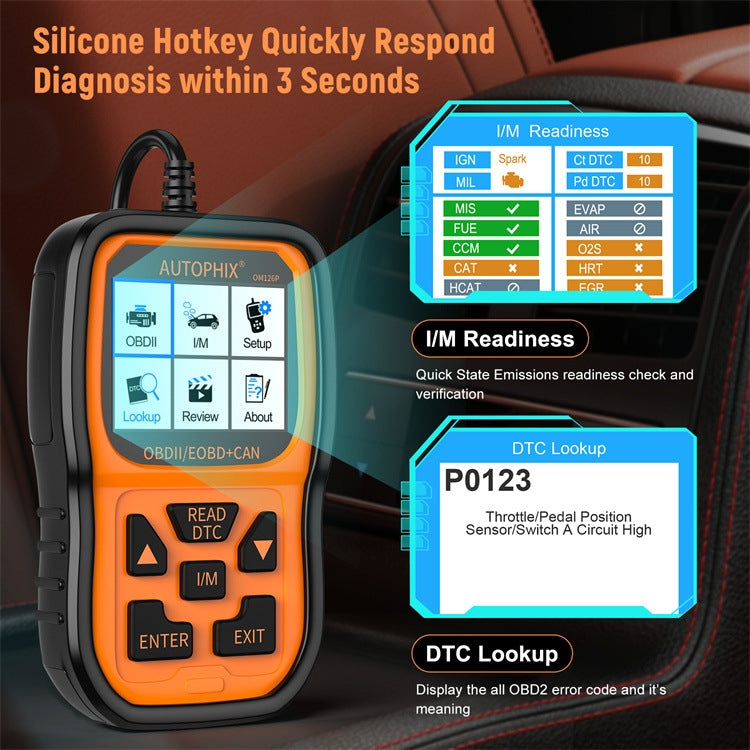 AUTOPHIX OM126P OBD2 Automotive Scanner Car Engine Diagnosis Tool ÎҵÄÉ̵ê