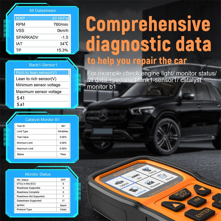 AUTOPHIX OM126P OBD2 Automotive Scanner Car Engine Diagnosis Tool