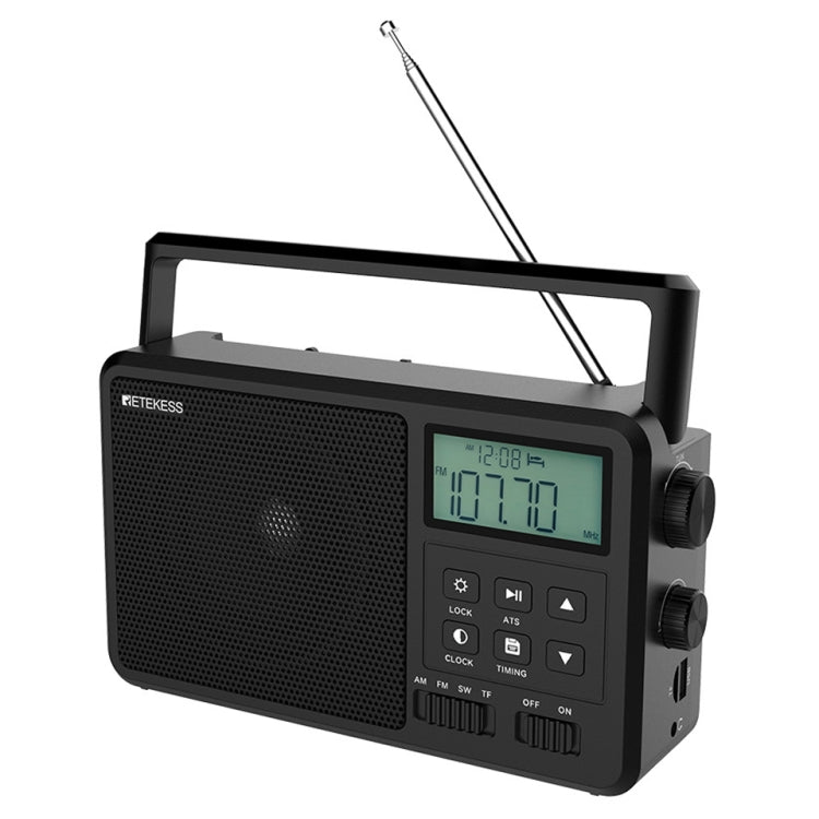 Retekess TR638 LCD Digital Display Full-Band Bluetooth FM Radio Support External Antenna Reluova