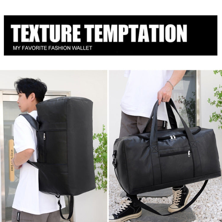 Large-capacity Business Handbag Men's Short Trip Travel Waterproof Leather Luggage Bag My Store