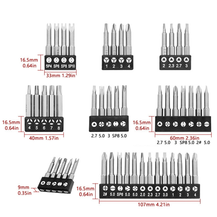 Chrome Vanadium Steel Bit Set Appliance Repair Electrical Drill Accessories With Magnetic