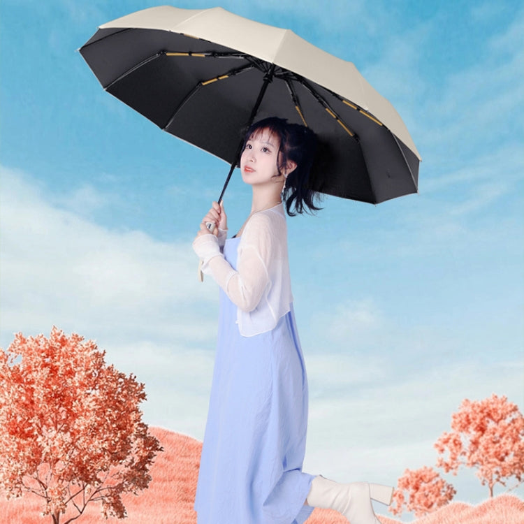 24 Bones Vinyl Folding Umbrella Sunny and Rainy Fully Automatic Sun Shading Umbrella My Store