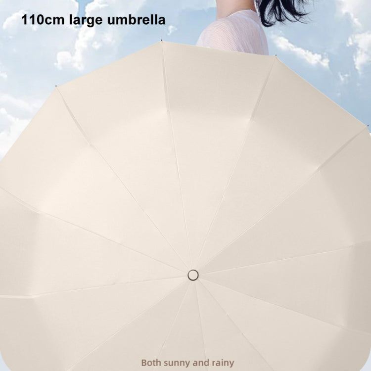 24 Bones Vinyl Folding Umbrella Sunny and Rainy Fully Automatic Sun Shading Umbrella My Store