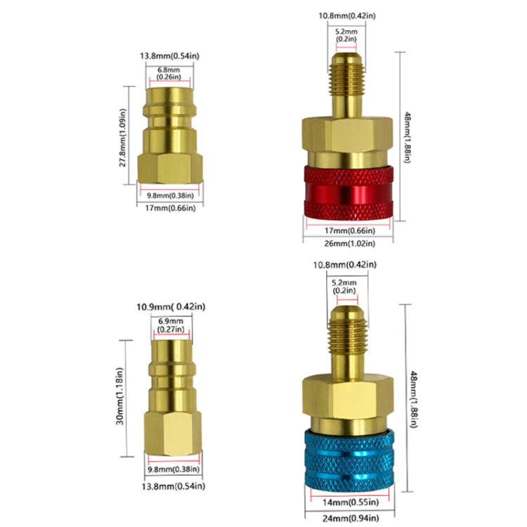 Car Household Air Conditioning And Refrigeration Equipment Fluoridation High And Low Pressure Fittings