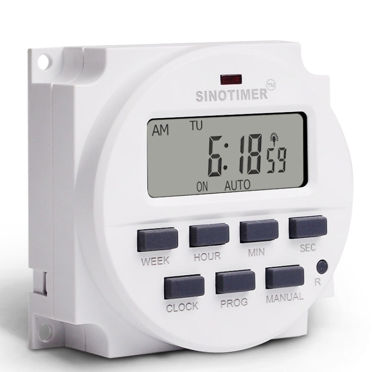 SINOTIMER TM618SH  1 Second Interval Digital LCD Timer Switch Programmable Time Relay