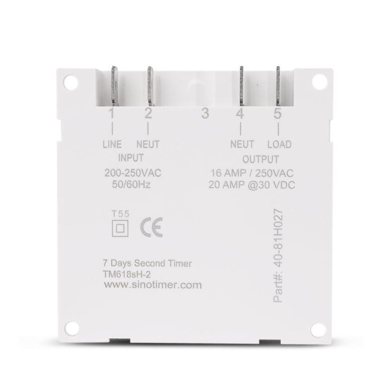 SINOTIMER TM618SH  1 Second Interval Digital LCD Timer Switch Programmable Time Relay