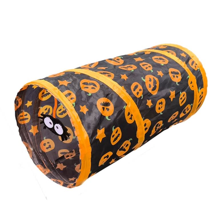 Halloween Pumpkin Cat Passage Tunnel Toy Collapsible Cat Play Tunnel for Indoor Cats - Reluova