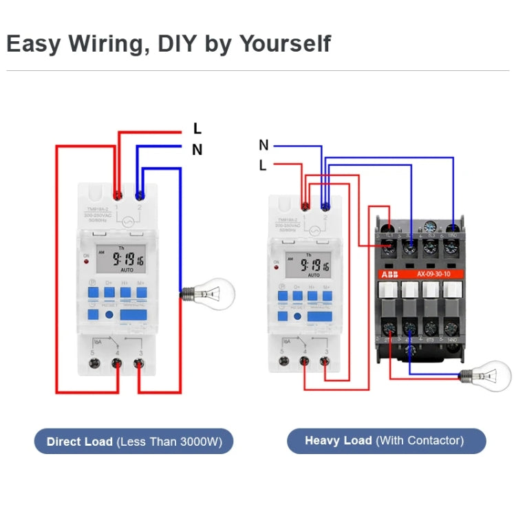 16A Din Rail Mount Digital Timer Switch Microcomputer Weekly Programmable Time Relay Control