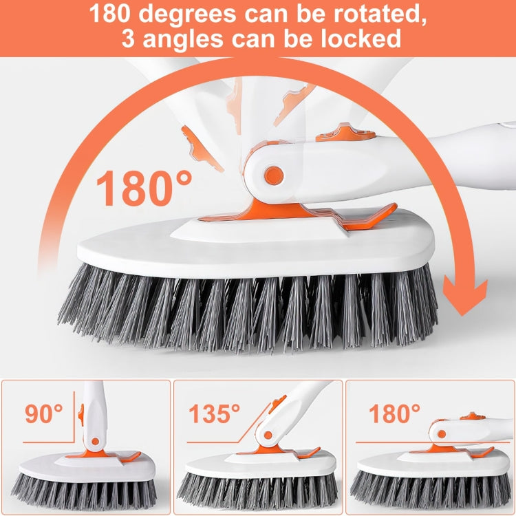 Shower Cleaning Brush With 52 Inch Adjustable Handle Tub Tile Scrubber Brush