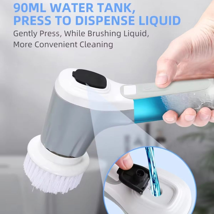 Automatic Water Spray Electric Spin Scrubber 53 Inch Cordless Rechargeable Cleaning Brush My Store