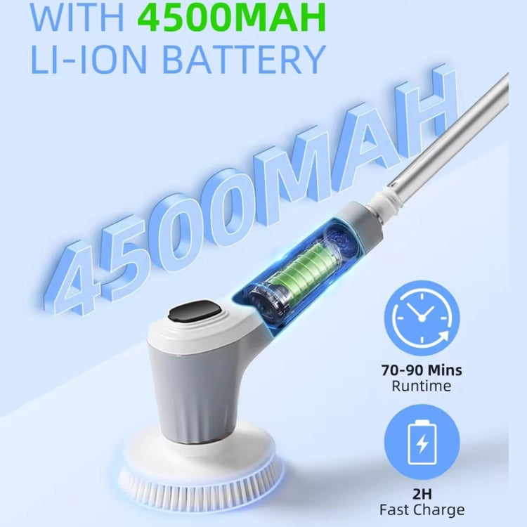 Automatic Water Spray Electric Spin Scrubber 53 Inch Cordless Rechargeable Cleaning Brush My Store