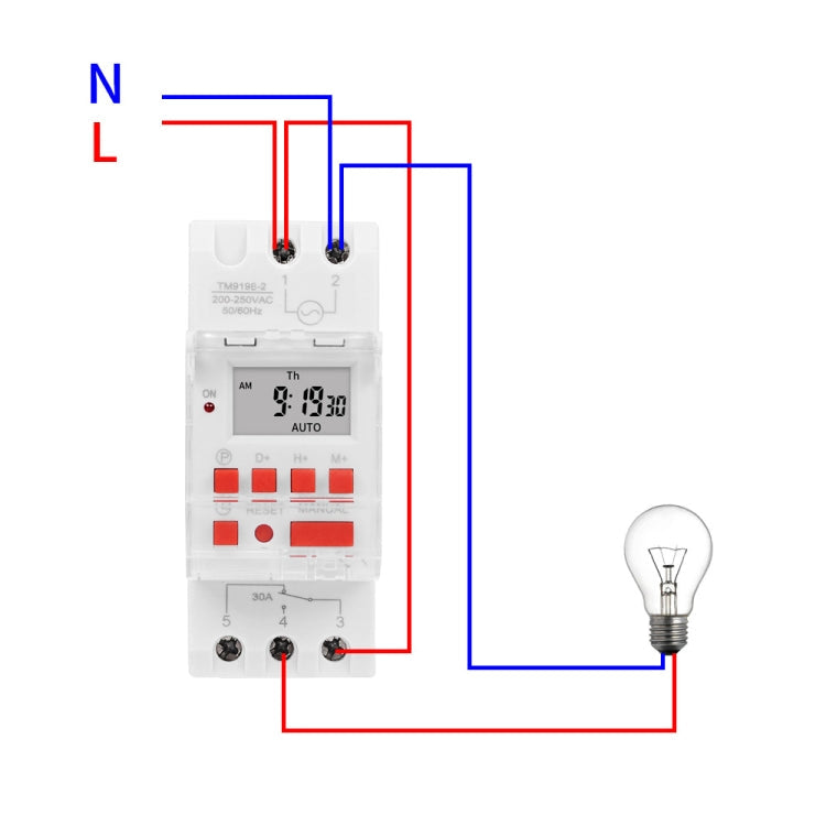 30A Programmable Digital Timer Switch Automatic Cycle Timing Controller