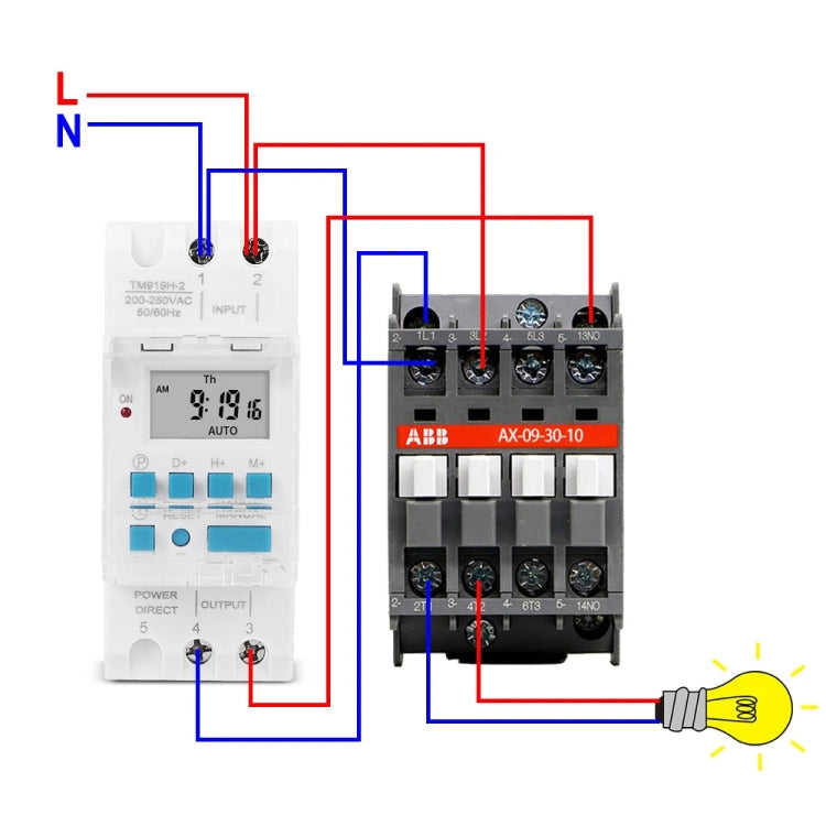 16A DIN Rail 4 Pins Voltage Output Digital Switch Timer Automatic Cycle Timing Controller