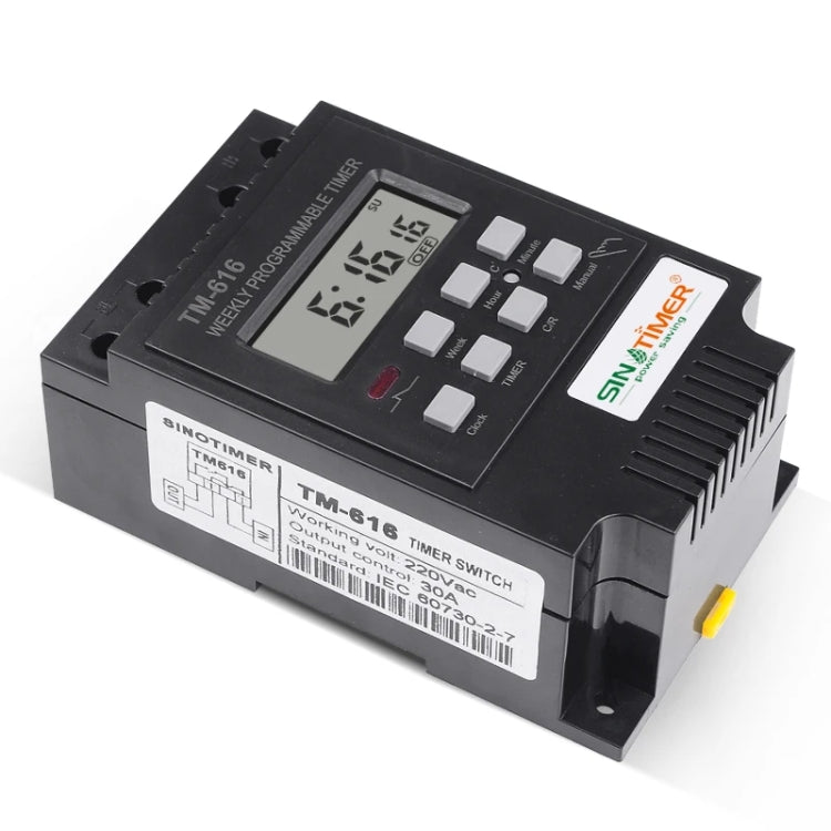 30A Weekly Programmable Digital Timer Switch Relay Control