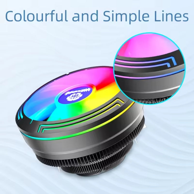 LED Colorful Light 4Pin Cooler Desktop CPU Cooling Fan My Store