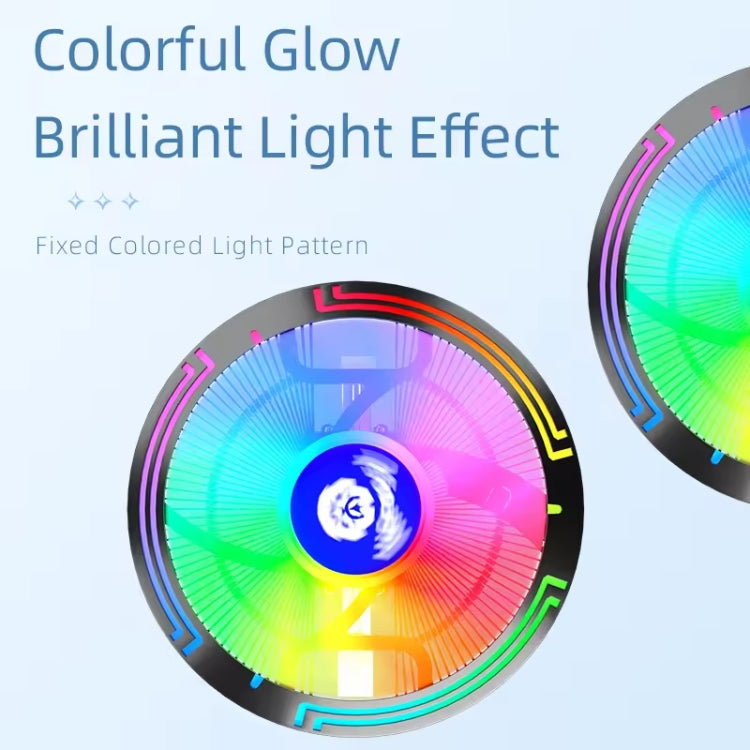 LED Colorful Light 4Pin Cooler Desktop CPU Cooling Fan My Store