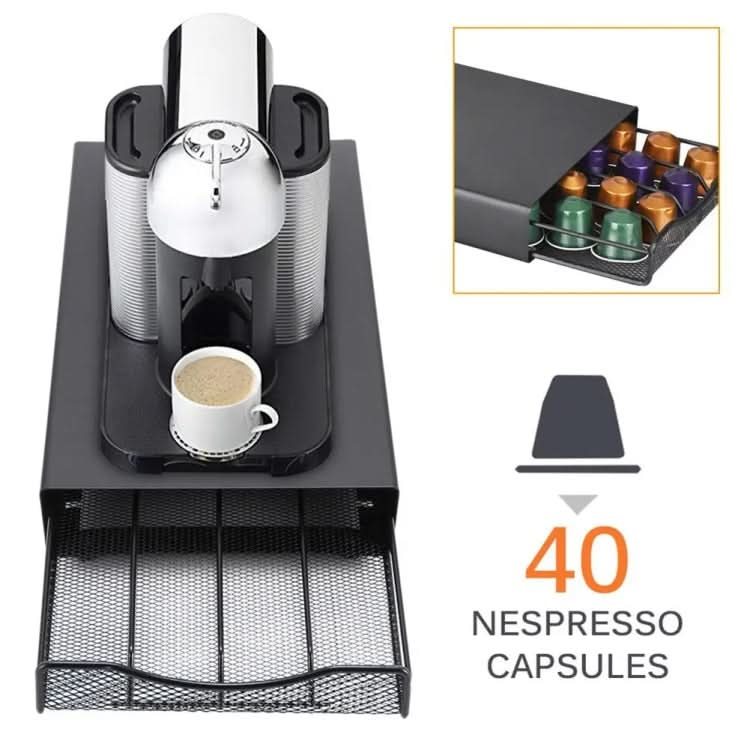 For Small Nespresso OASISWJ Drawer Type 40pcs Coffee Capsule Holder Reluova