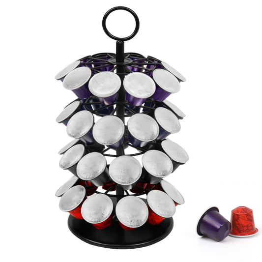 For Nespresso OASISWJ Assembly 40pcs 360 Degree Rotating Coffee Capsule Organizer