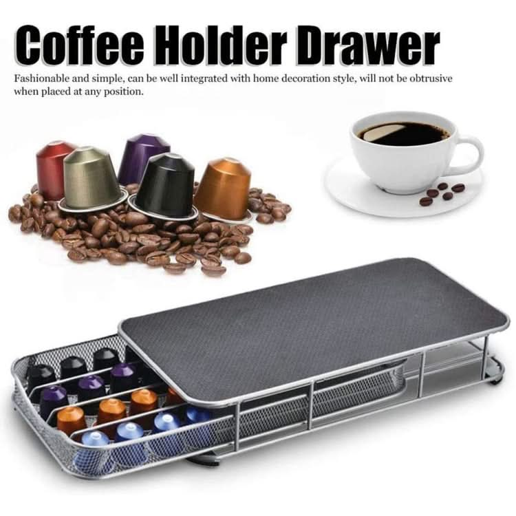 For Nespresso OASISWJ 40pcs Coffee Capsule Storage Box Iron Shelf Reluova