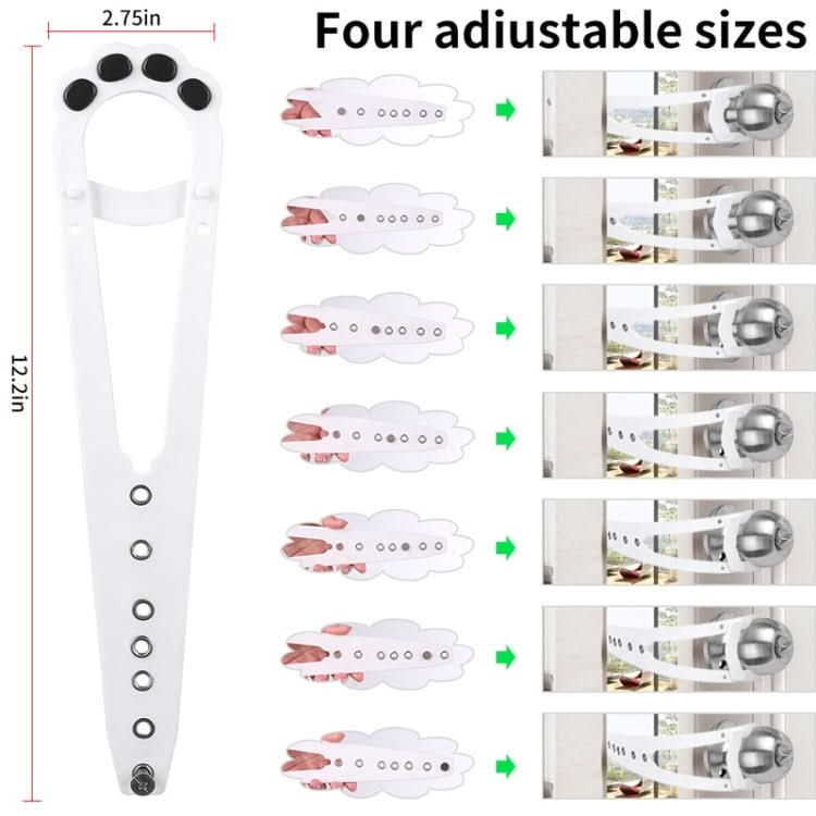 31 x 7cm Pet Entry And Exit Fence Cats And Dogs No-Punch Fixed Bracket Latch(White)-Reluova