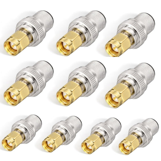 10pcs /Pack SMA Male Crimp Connector Kit For LMR-400 / RG8 / RG213 / Belden-9913 SMA Extension Cable