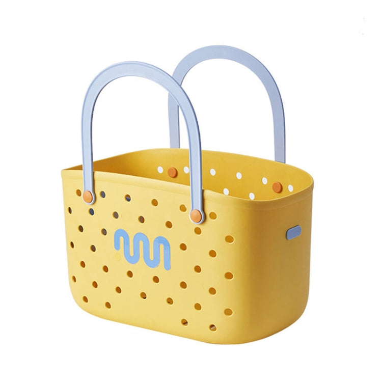 Dopamine Portable Bathroom Storage Basket Household Drainable Vegetable Basket