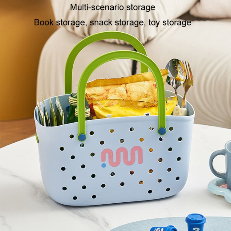 Dopamine Portable Bathroom Storage Basket Household Drainable Vegetable Basket