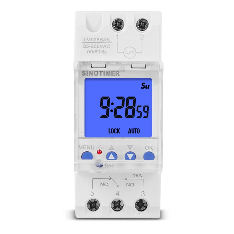 SINOTIMER TM928SAKL 85-265V 16A  1 Second to 168 Hours Programmable Electronic Time Switch - Reluova