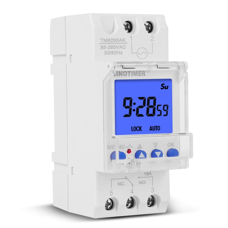 SINOTIMER TM928SAKL 85-265V 16A  1 Second to 168 Hours Programmable Electronic Time Switch - Reluova