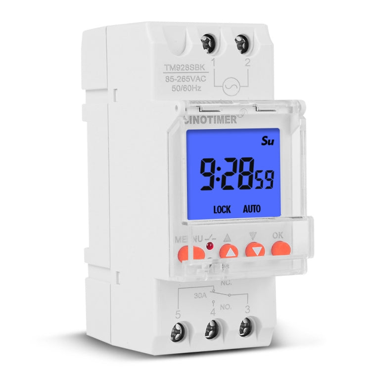 SINOTIMER TM928SBKL 85-265V 30A  1 Second to 168 Hours Programmable Electronic Time Switch - Reluova