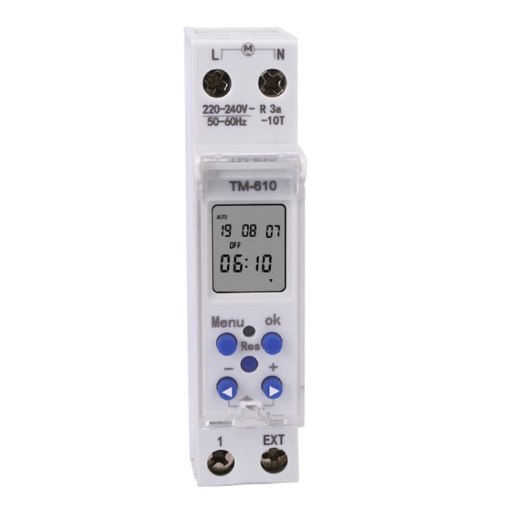 SINOTIMER TM610-2 220V 18mm Width Weekly Programmable Digital Timer Switch - Reluova