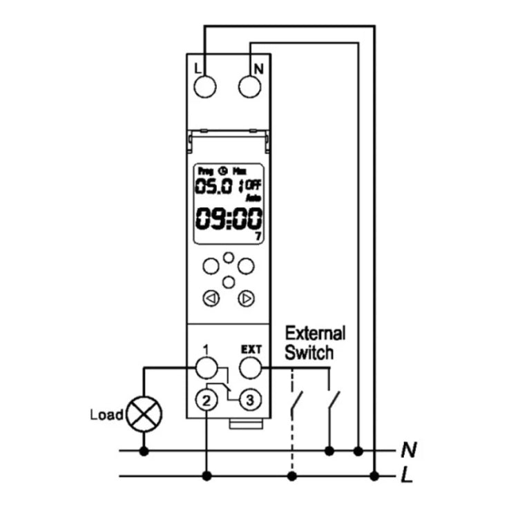 SINOTIMER TM610-2 220V 18mm Width Weekly Programmable Digital Timer Switch - Reluova