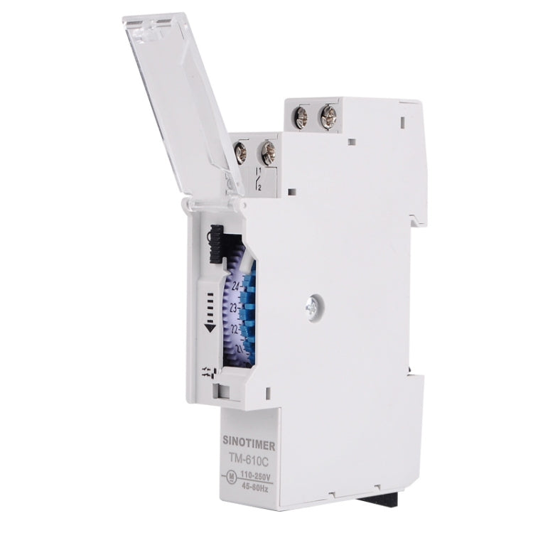 SINOTIMER  TM610C 110-250V 16A Quartz Mechanical Timer 24 Hours Programmable Din Rail Relay - Reluova