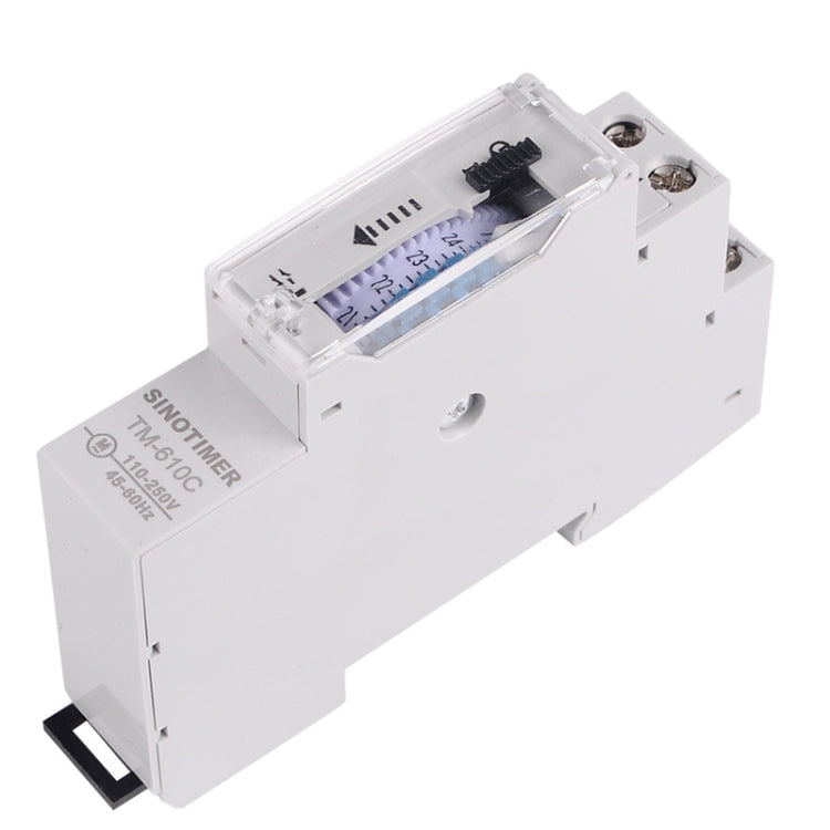 SINOTIMER  TM610C 110-250V 16A Quartz Mechanical Timer 24 Hours Programmable Din Rail Relay - Reluova