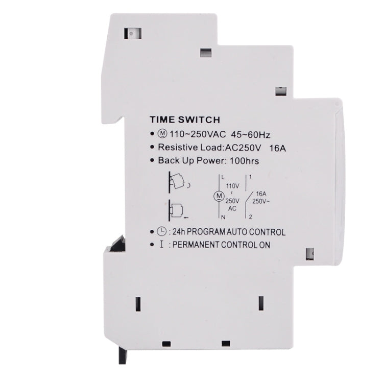 SINOTIMER  TM610C 110-250V 16A Quartz Mechanical Timer 24 Hours Programmable Din Rail Relay - Reluova