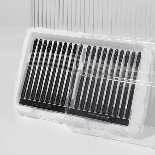 20pcs /box Spiral Sticky Ear Cleaning Cotton Swab Disposable Ear Cleaning Spoon(Black)-Reluova