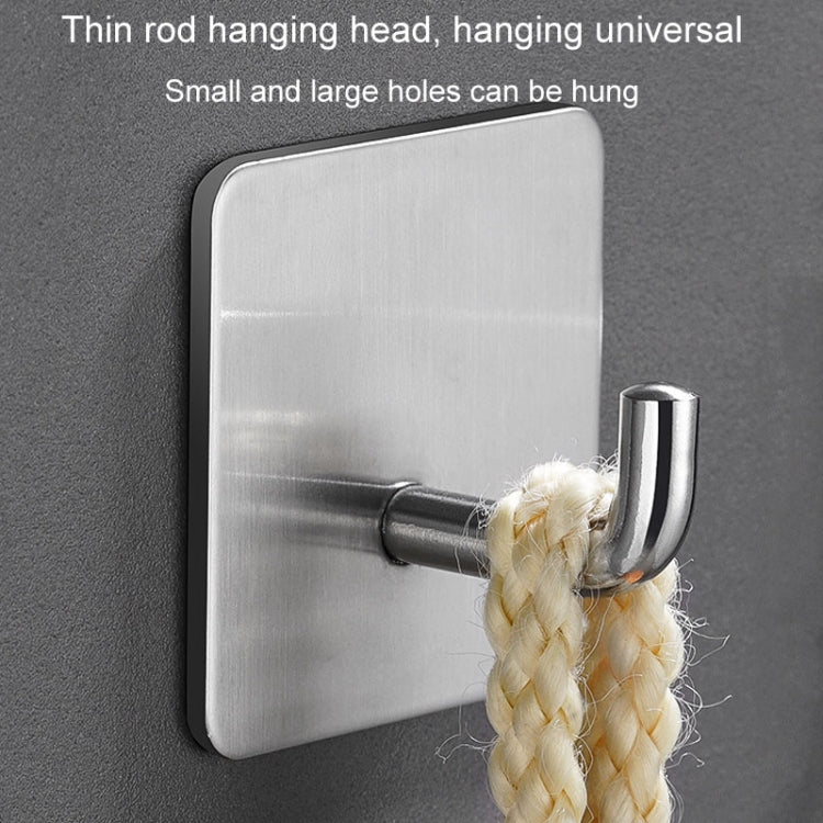 2pcs Stainless Steel Hooks Kitchen Bathroom Storage Behind Door Hooks With Adhesive My Store