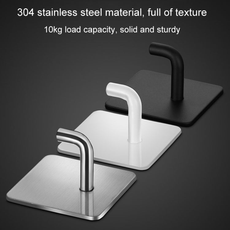 2pcs Stainless Steel Hooks Kitchen Bathroom Storage Behind Door Hooks With Adhesive My Store