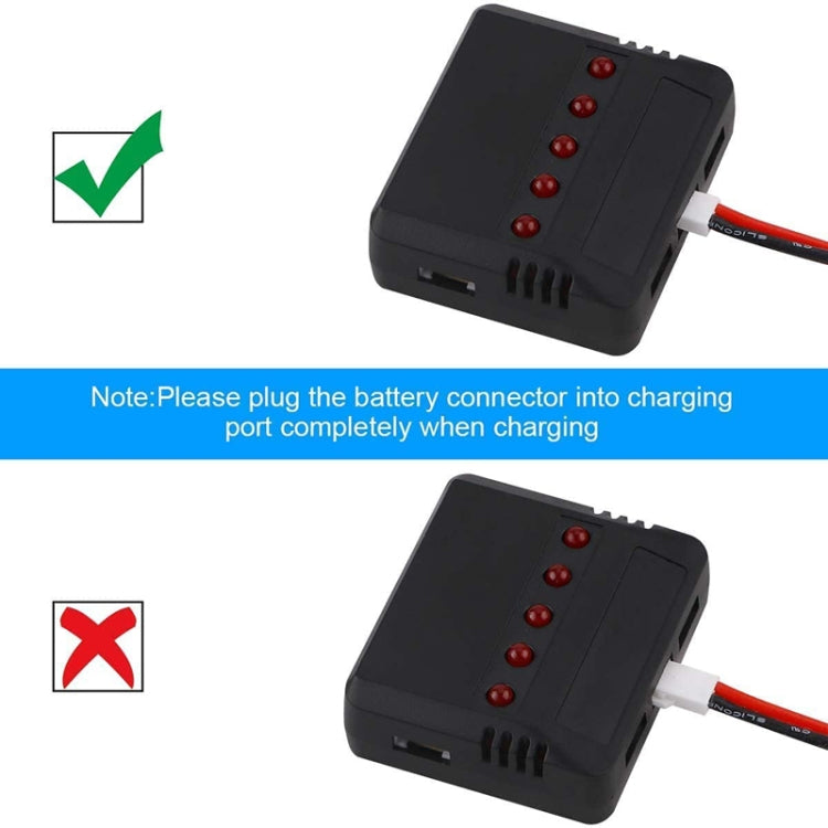 One To Five 3.7V Lithium Battery USB Charger For X5C Aircraf Reluova