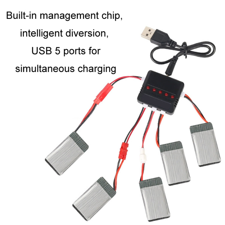 One To Five 3.7V Lithium Battery USB Charger For X5C Aircraf