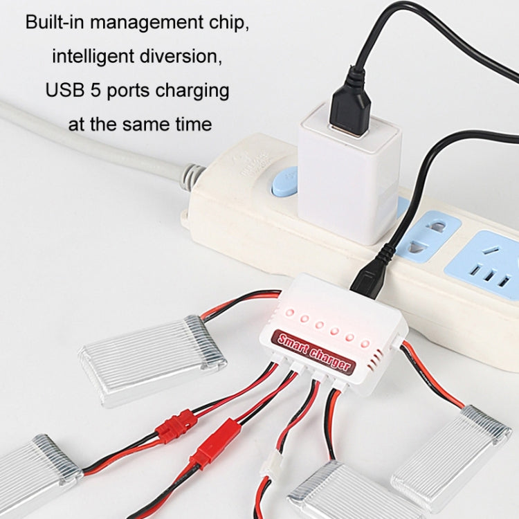 One To Six 3.7V Lithium Battery Drone USB Charger