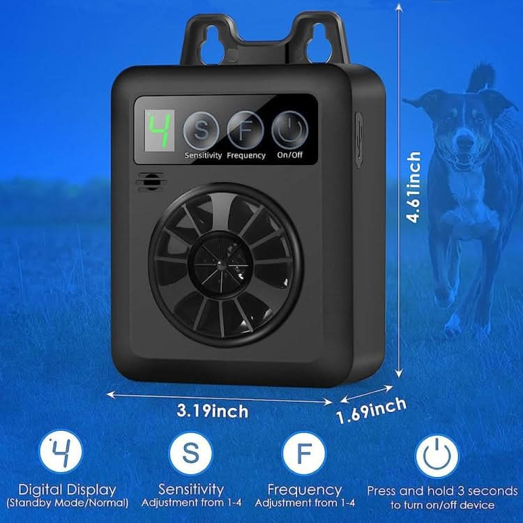 K6 Digital Display Intelligent Ultrasonic Barking Control Device Dog Training Device Repellent Device - Reluova