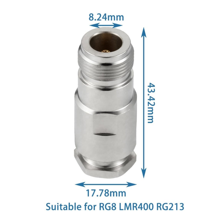 N Female Crimp RF Connector For RG8 / LMR400 / RG213 Cable My Store