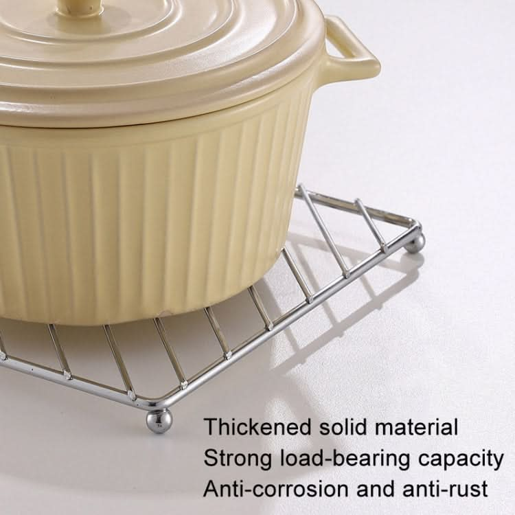 Stainless Steel Electroplating Kitchen Thickened Pot Rack Household Heat Insulating Mat Anti-Scald Dish Mat Reluova