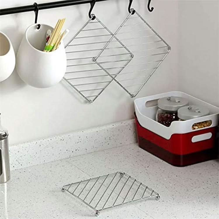 Stainless Steel Electroplating Kitchen Thickened Pot Rack Household Heat Insulating Mat Anti-Scald Dish Mat