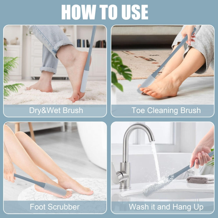 Foot Washing Brush Dry and Wet Toe Cleaning and Anti-Itch Brush Reluova